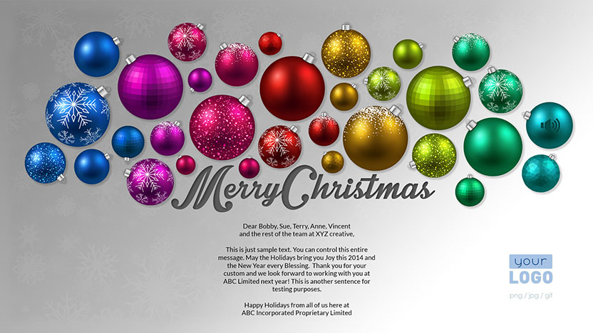 Corporate Christmas holiday eCards 2015 - ekarda